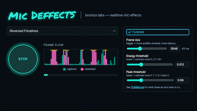 Mic (d)Effects app screenshot
